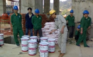 Thi công chân đế máy NM Xi Măng Thái Nguyên