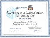 Chứng nhận tham gia khoá đào tạo kỹ thuật của Gai-tronics