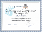 Chứng nhận tham gia khoá đào tạo kỹ thuật của Gai-tronics