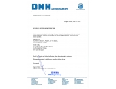 CHỨNG CHỈ ĐẠI LÝ CỦA DNH (NORWAY)